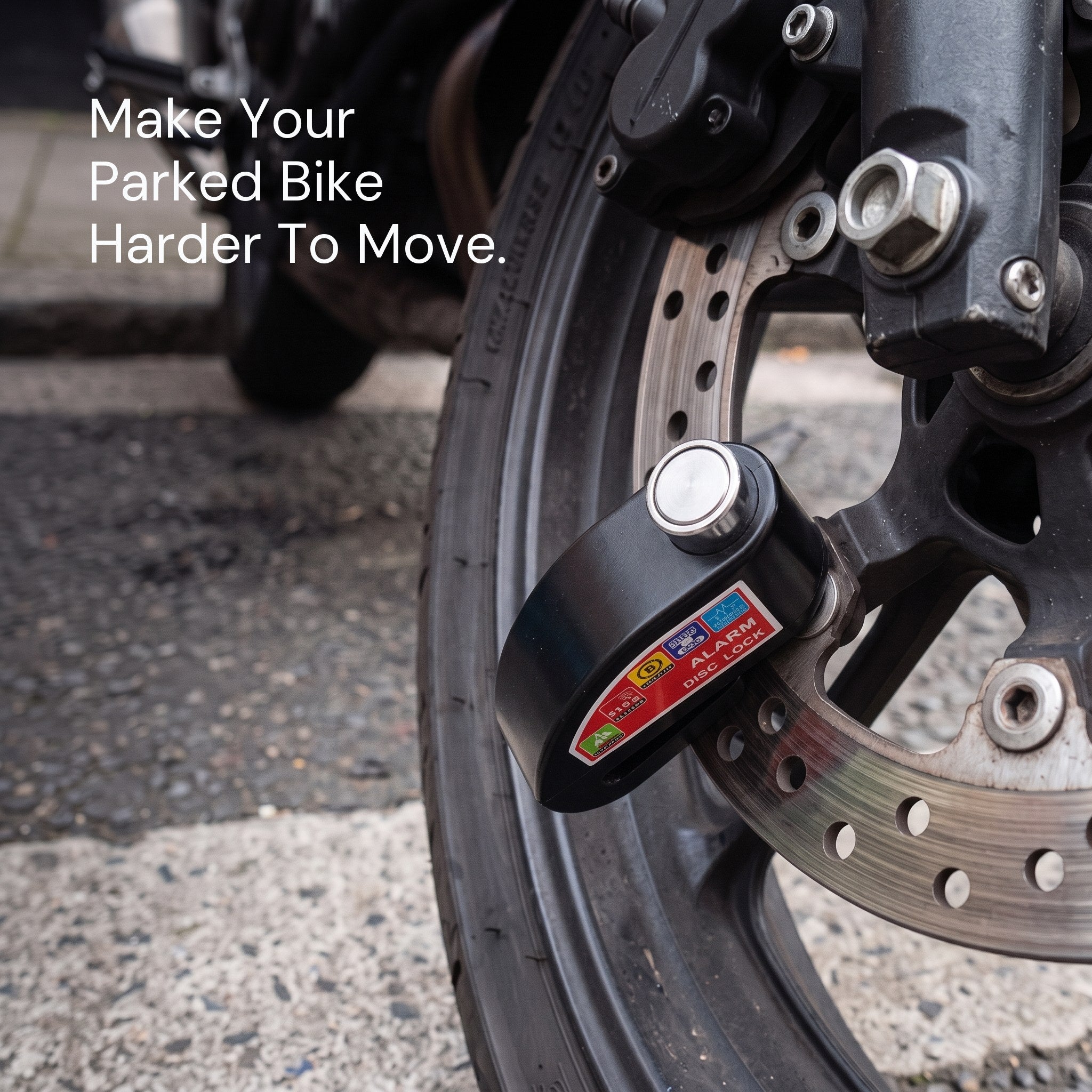 Black RideLatch lock for everyday bike parking